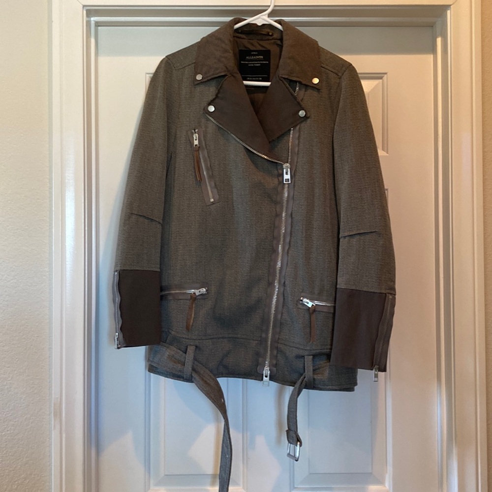 Cool looking AllSaints jacket. Reminds me of uniforms from world War 11. US 6